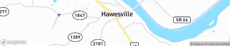 Hawesville - map