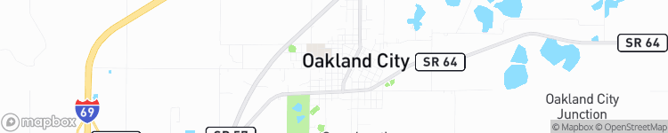 Oakland City - map