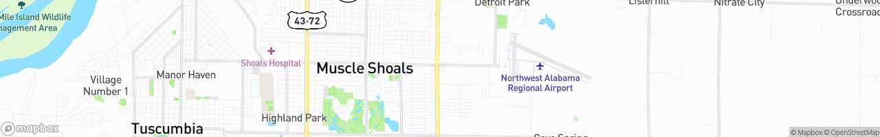 Muscle Shoals - map