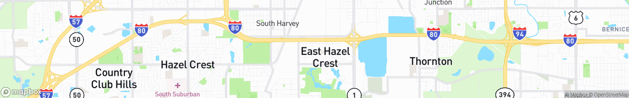 East Hazel Crest - map