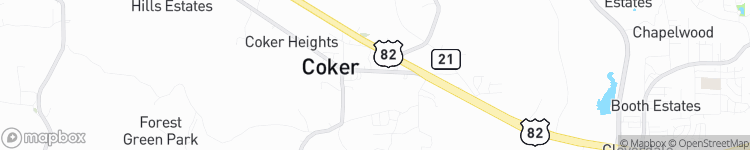 Coker - map