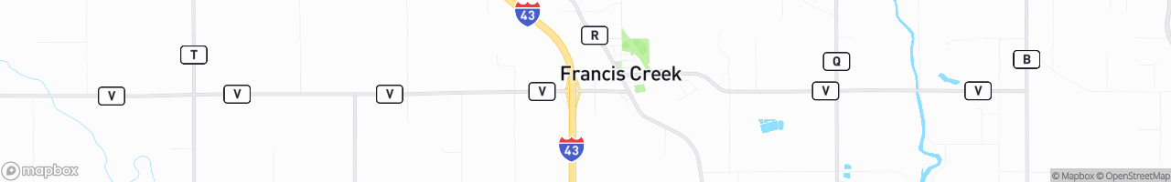 Francis Creek Travel Plaza - map