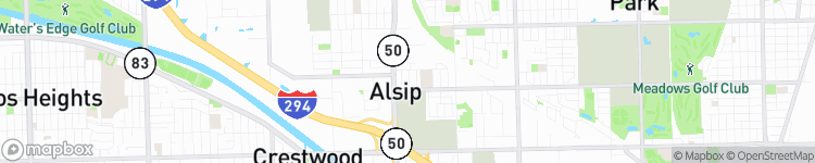 Alsip - map