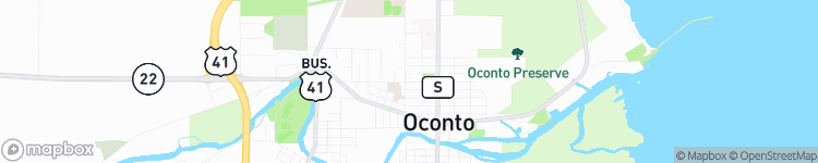 Oconto - map