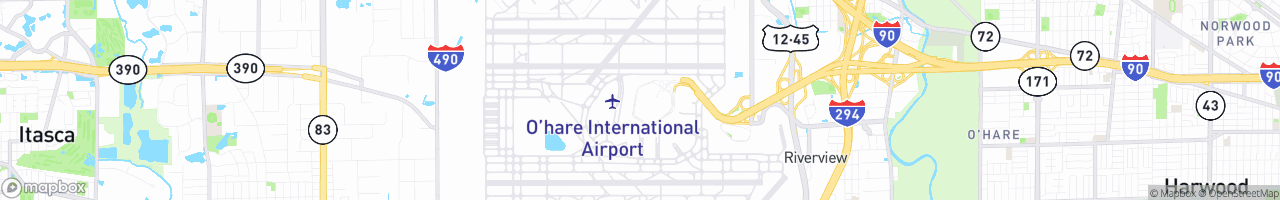Chicago O'hare International Airport - map