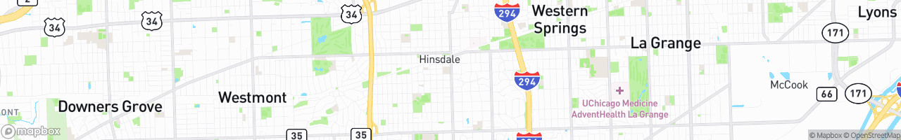 Hinsdale - map