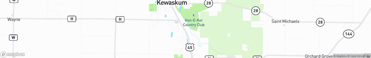Amoco Of Kewaskum - map