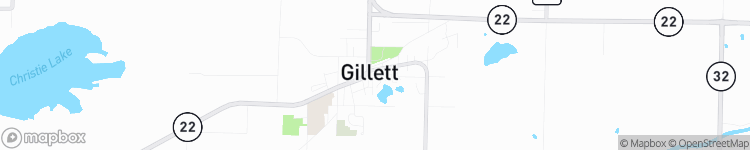 Gillett - map