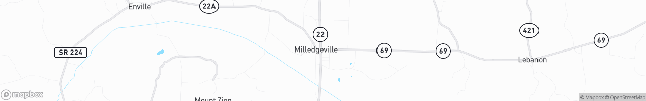Milledgeville Truck Stop - map
