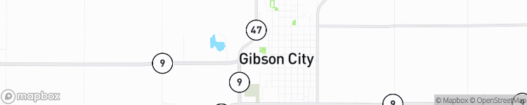 Gibson City - map