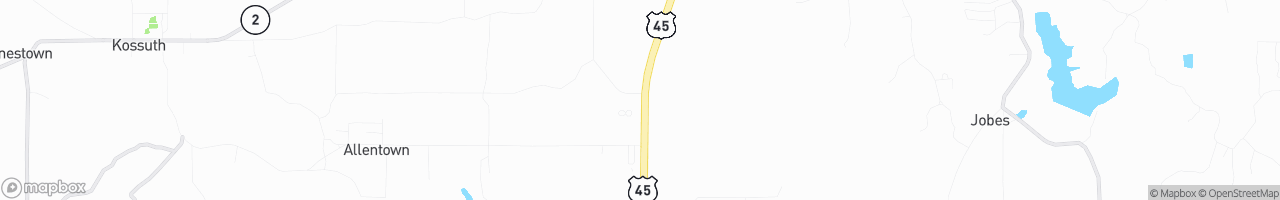 45 South Truck Stop - map