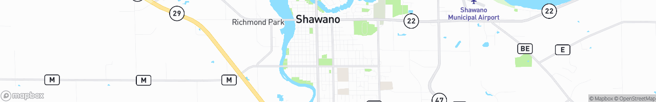 Shawano Truck Stop - map