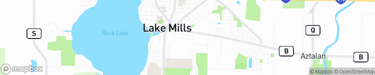 Lake Mills - map