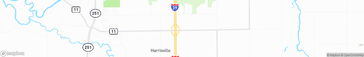 I-39 Shell Lane Express - map