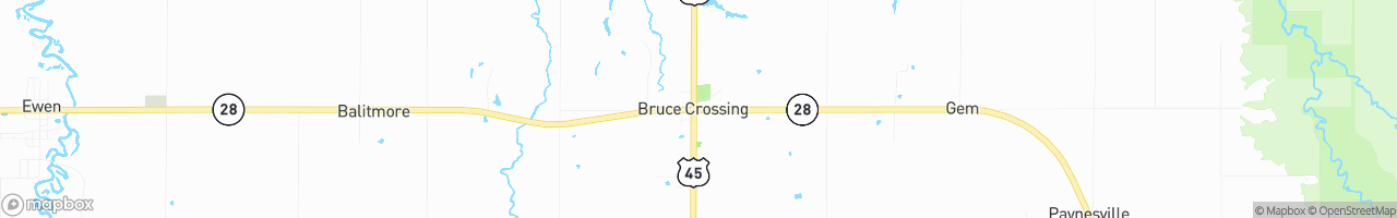 Bruce Crossing Marathon - map