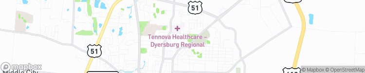 Dyersburg - map