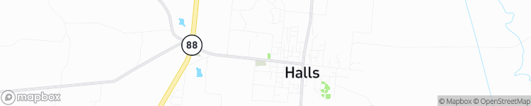 Halls - map