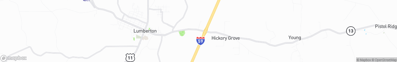 I-59 Hwy 13 Truck Stop - map