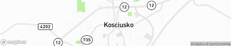Kosciusko - map
