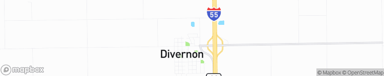 Divernon - map