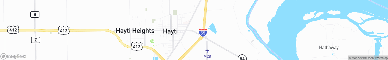 Hayti Travel Center - map