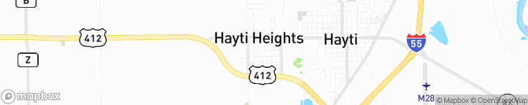 Hayti Heights - map