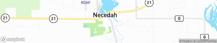 Necedah - map