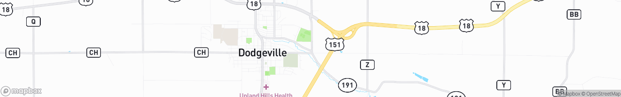 Dodgeville Truck Stop - map