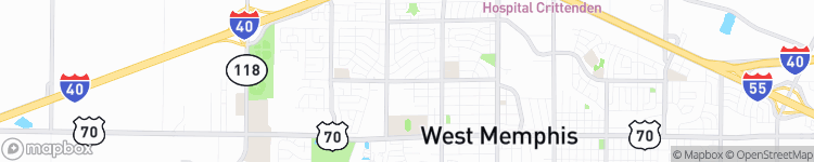 West Memphis - map