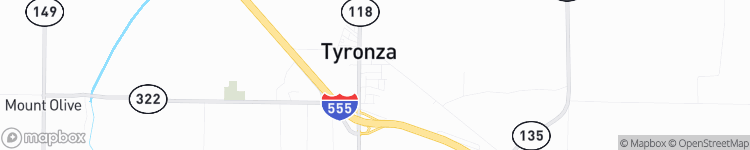 Tyronza - map