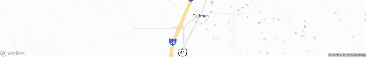 Gallman Truck Stop - map