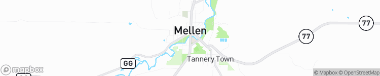 Mellen - map