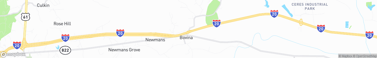 Bovina Truck Stop - map