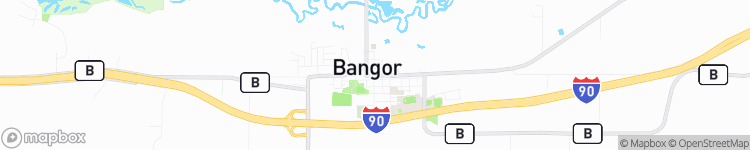 Bangor - map