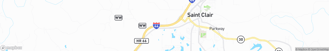 Weigh Station Saint Clair WB - map