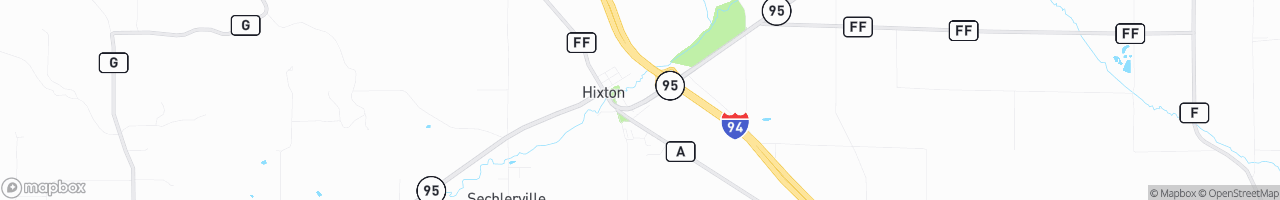 Hixton Travel Plaza - map