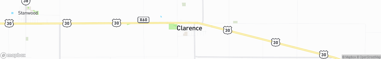 Clarence - map