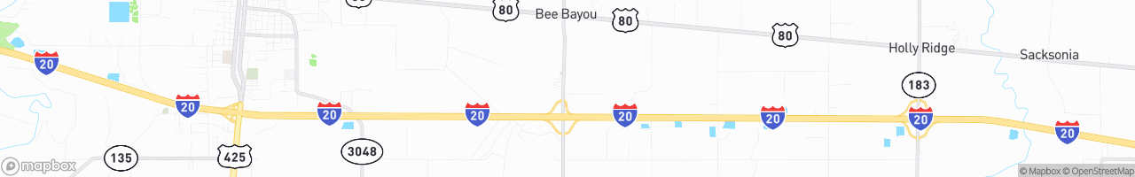 Bee Bayou Truck Stop (Texaco) - map