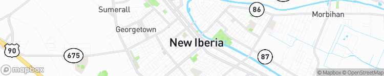 New Iberia - map