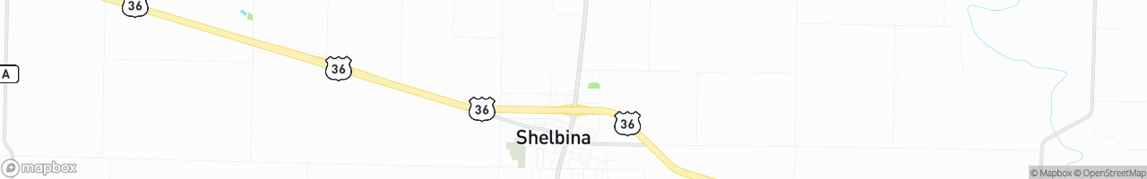 Brownfield Oil Sinclair - Shelbina - map