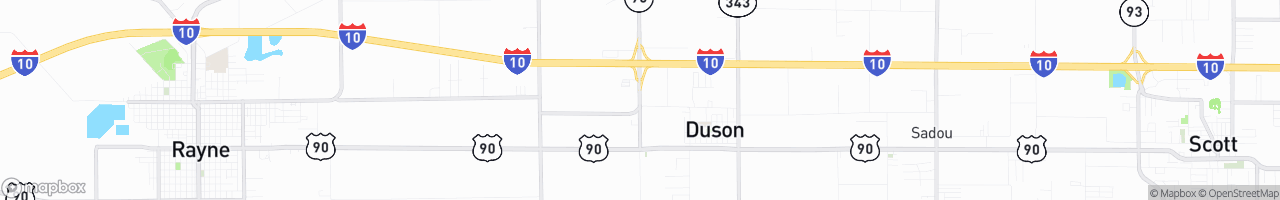 I-10 Duson Travel Center - map