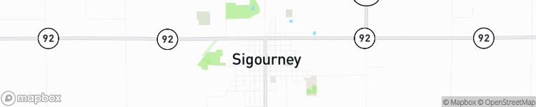 Sigourney - map