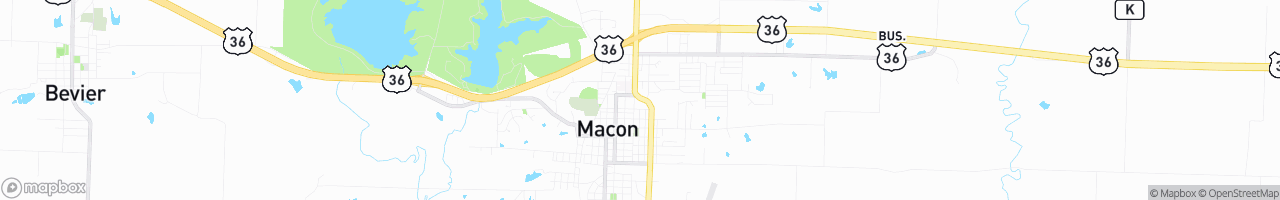 Macon Amoco - map