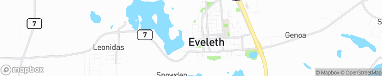 Eveleth - map