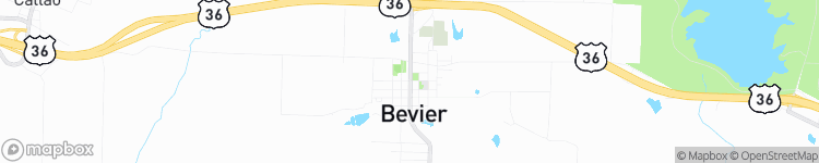 Bevier - map
