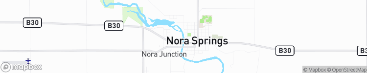 Nora Springs - map