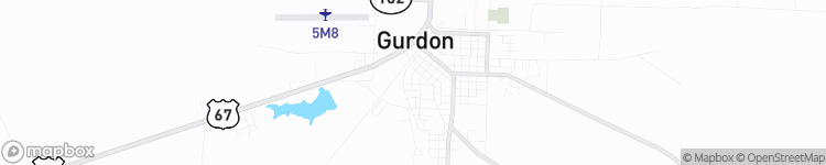 Gurdon - map