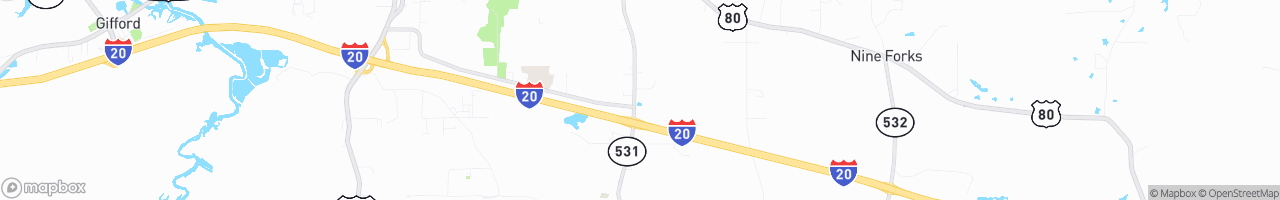 Minden Truck Stop - map