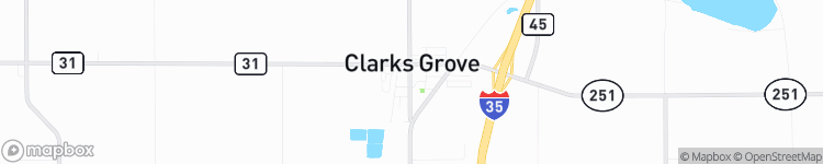 Clarks Grove - map
