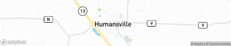 Humansville - map